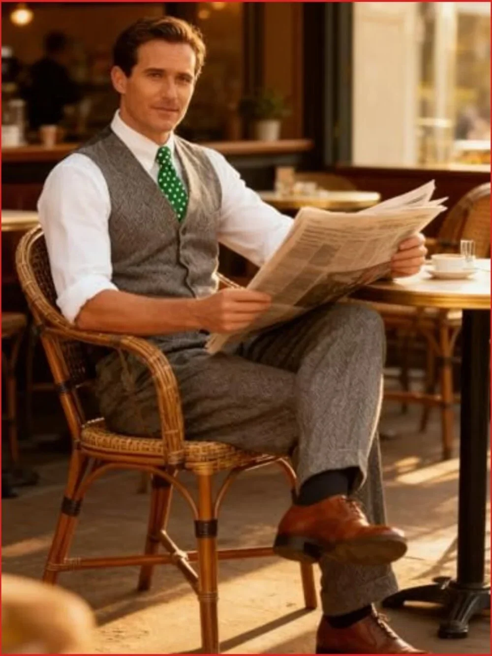N/A retro herringbone